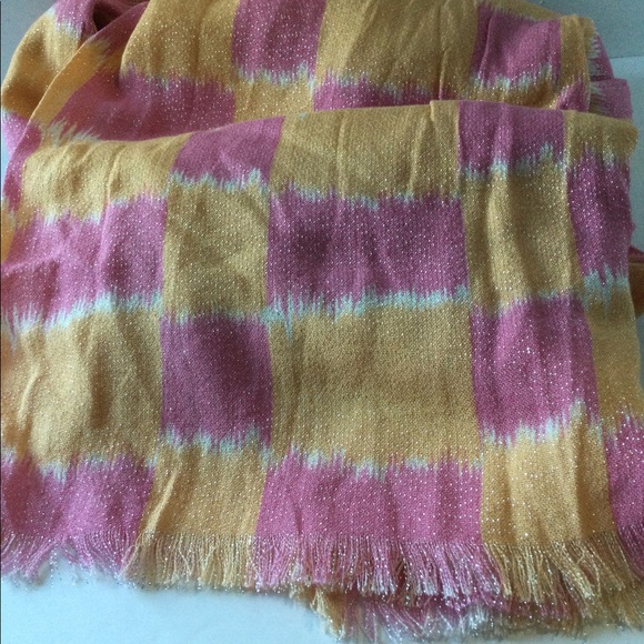 Free People Carnival Shimmer scarf metallic NWOT - Picture 2 of 8